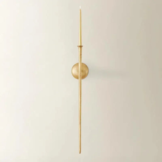 Gold Aluminum Wall Candle Sconce