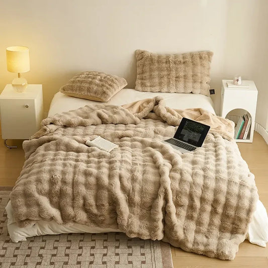 Double Sided Plush Throw Blanket